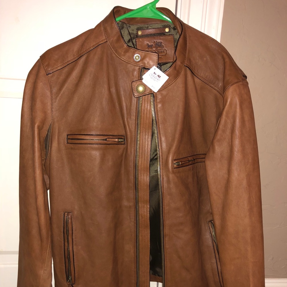 Men’s Coach Bleecker leather Racer Jacket